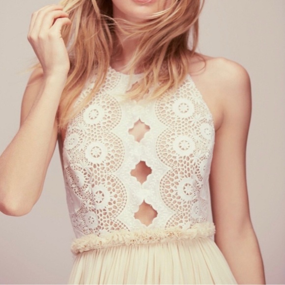 Free People Kristin's Limited Crochet Cutout Maxi Dress - Picture 2 of 16